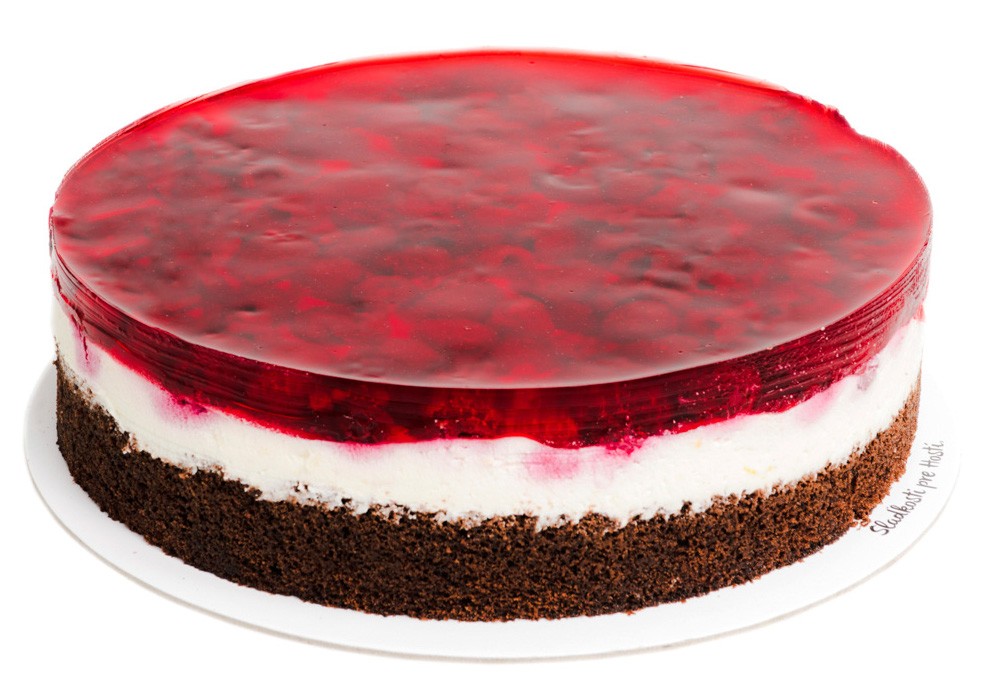 Tvarohovo - malinová torta