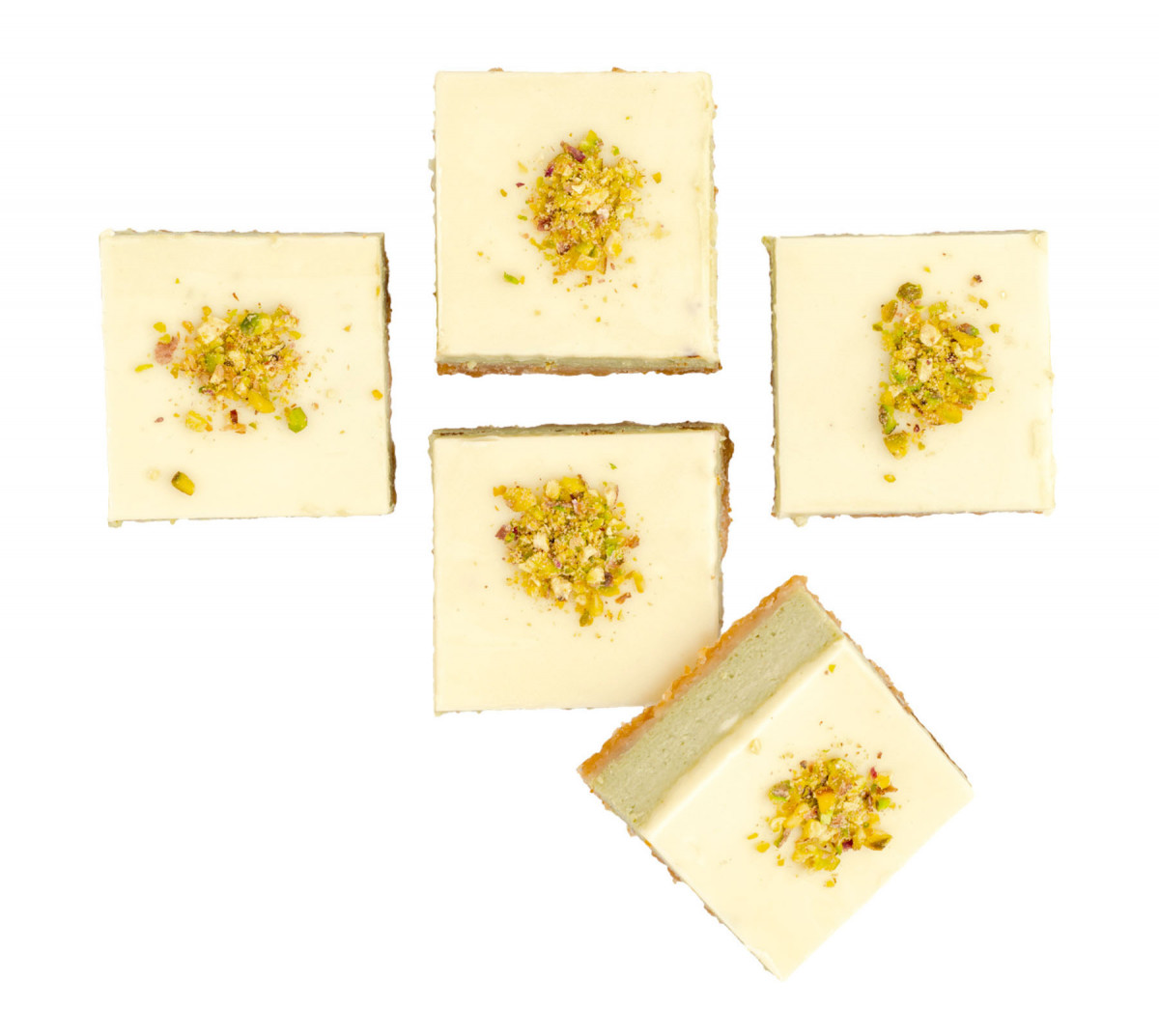 Kocka pistáciový cheesecake