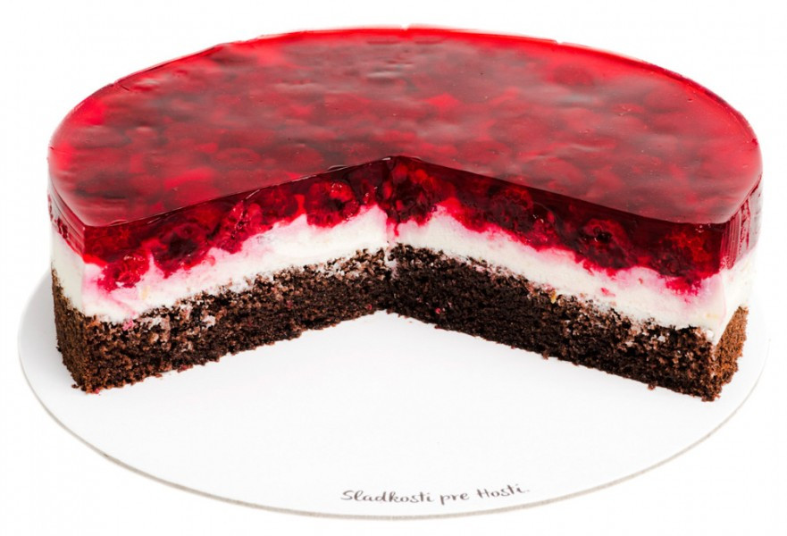 Tvarohovo - malinová torta veľká - 2