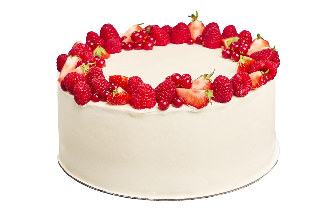 Tvarohová torta s ovocím veľká