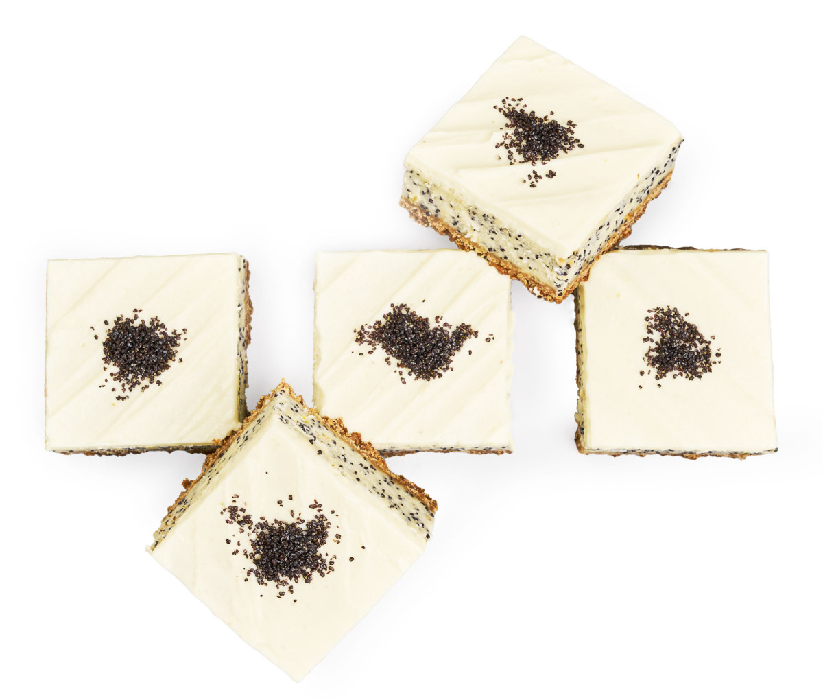 Kocka makový cheesecake