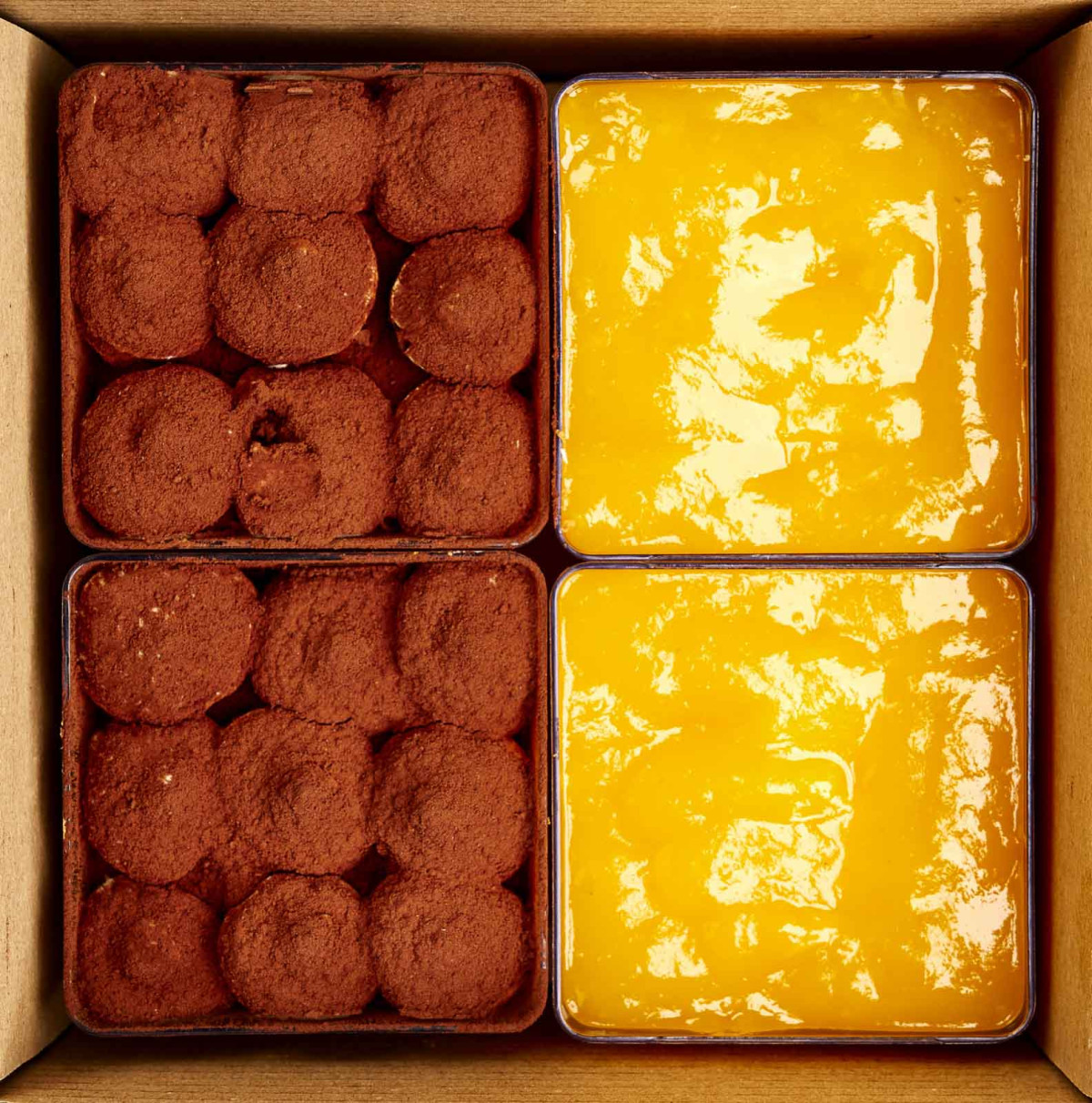 Mangový dezert + tiramisu 4ks