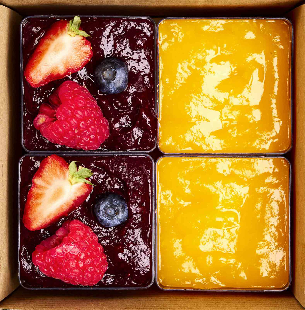 Mangový dezert + panna cotta 4ks